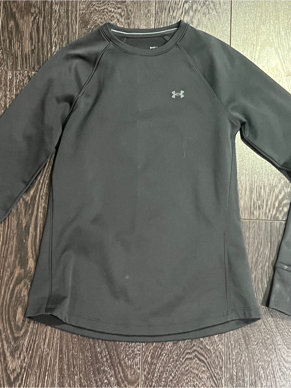 Under Armour ColdGear Fitted Long Sleeve Shirt Mens small Black Compression
